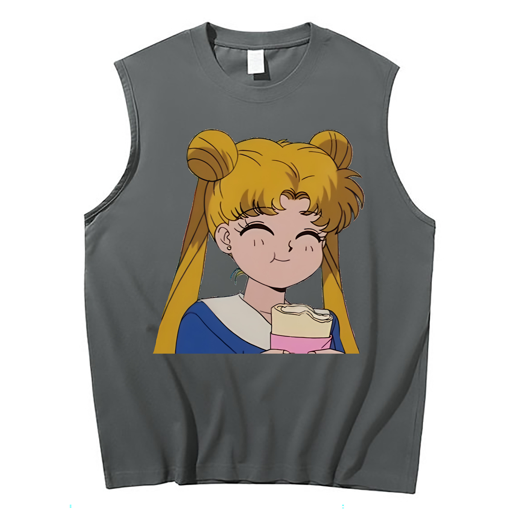 （画像用） 美少女戦士セーラームーン 愛野 美奈子 あいの みなこ Sailor Moon Aino Minako コットン100％タンクトップ（フロントプリント）